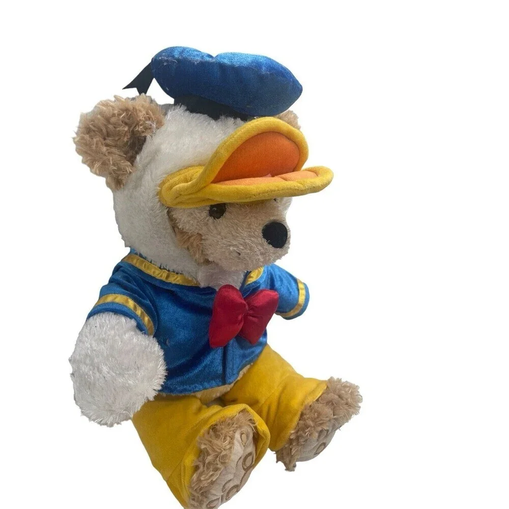 Disney Parks Duffy The Disney Bear Dressed As Donald Duck 17” Stuffed Animal Toy